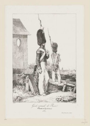 Garde nationale de Paris, chasseur, grande tenue, Blatt 3 der Folge "Kostüme der Nationalgarde"