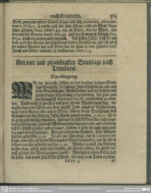 Am vier und zwantzigsten Sonntage nach Trinitatis