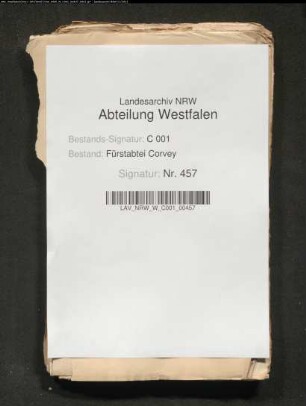 Einzelkonzepte ausgegangener Schreiben des Abtes Arnold