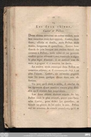 14. Les deux chiens, Castor et Pollux.