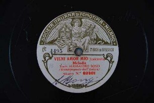 Vieni amor mio : Melodia / (Leoncavallo)