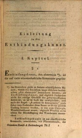 Friedrich Benjamin Osiander's Handbuch der Entbindungskunst. 1,1