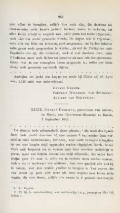 XXXIX. Gerard Demmer, gouverneur van Ambon, ..., 7 September 1645