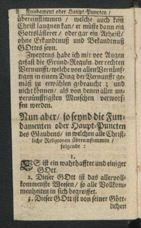 Nun aber/ so seynd die Fundamenten oder Haupt-Puncten ...