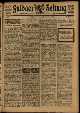Zweite Ausgabe vom Donnerstag, den 19. November 1903.