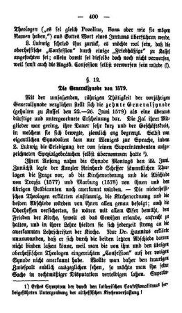 §. 12. Die Generalsynode von 1579.