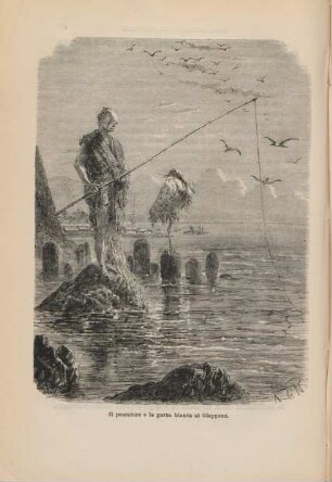 Il pescatore e la garza bianca al Giappone