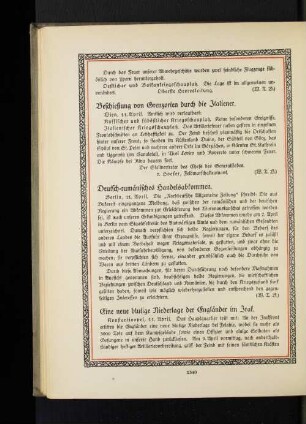 Beschießung von Grenzorten durch die Italiener.