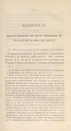 Hoofdstuk IV. Over de regtsmagt van- en de regtspleging bij den landraad in zaaken van misdrijf