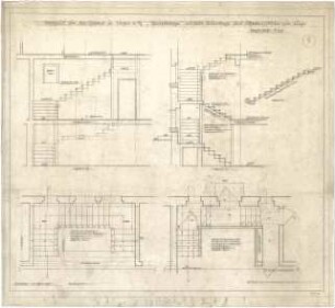 Billing, Hermann; Singen; Krankenhaus - Chefarztwohnhaus, Treppe (Grundrisse; Schnitte)