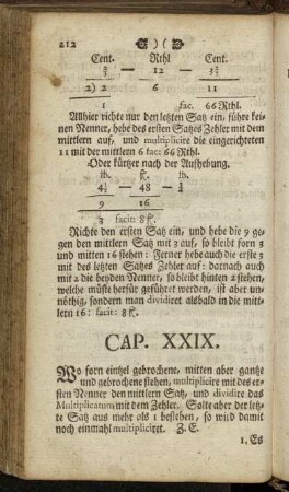 Cap. XXIX. Wo forn eintzel gebochene, mitten aber gantze und gebrochene stehen, [...]