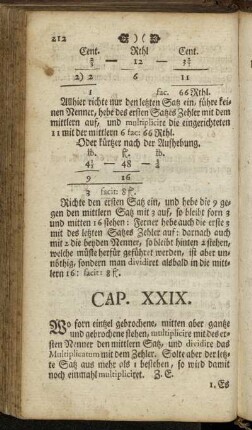 Cap. XXIX. Wo forn eintzel gebochene, mitten aber gantze und gebrochene stehen, [...]
