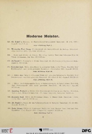 Moderne Meister (Nr. 820-957)