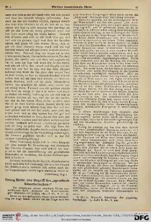 15: Georg Hirth : der Begriff des "spezifisch Künstlerischen" [1]