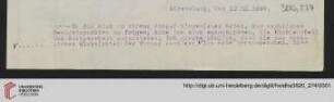 Brief(Abschrift)