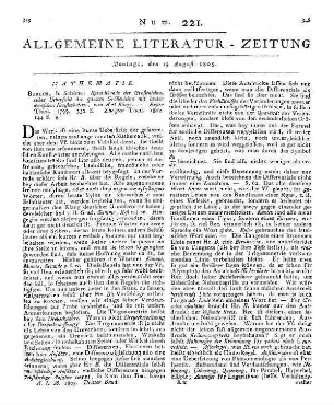 [Sammelrezension zweier Werke über den Liebensteiner Gesundbrunnen] Rezensiert werden: 1. Ihling, J. K.: Der Gesundbrunnen zu Liebenstein, ein Gedicht. Meiningen: Hartmann 1804 2. Sickler, F.: Der Gesundbrunnen zu Liebenstein, eine Schilderung. Gotha: Ettinger 1801