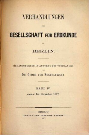 Verhandlungen. 4. 1877