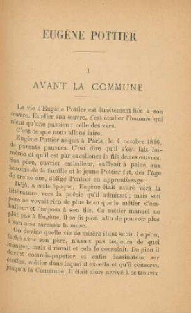 I Avant La Commue