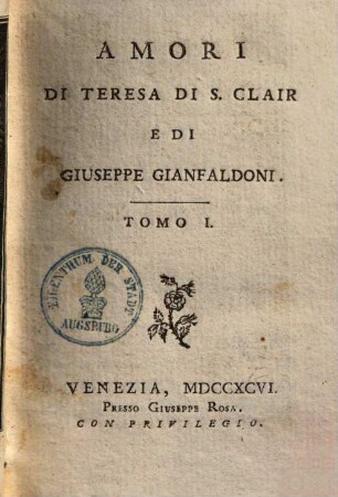 Amori di Teresa Di S. Clair E Di Giuseppe Gianfaldoni