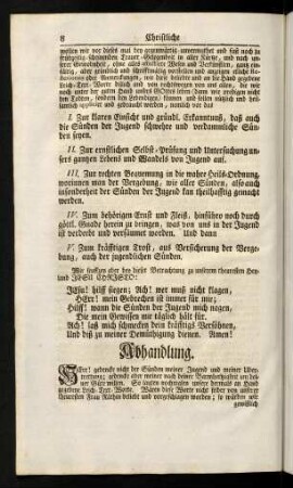 8-17, Herr! gedencke nicht der Suenden meiner ...