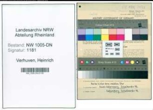 Entnazifizierung Heinrich Verhuven , geb. 05.04.1912 (Beifahrer)