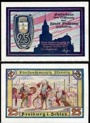 Freiburg in Schlesien, Notgeldserie , 25 Pfennig