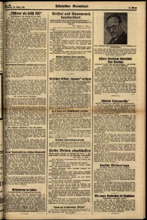 Zweite Ausgabe vom Mittwoch, den 19. März 1941.
