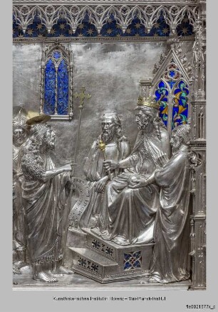 Silberaltar: Johannes der Täufer predigt vor Herodes