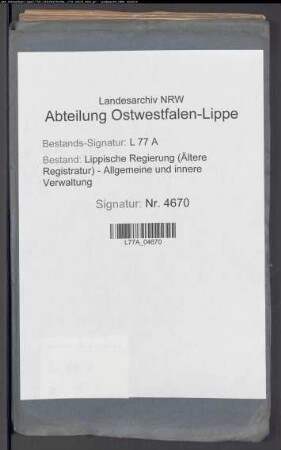 Volkszählungen und Viehzählungen, Bd. 5
