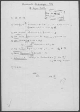 Hattenhofen: Visitationsbericht mit Pfarrbericht 1952