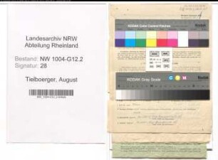 Entnazifizierung August Tielboerger , geb. 09.06.1906 (Radiohaendler)