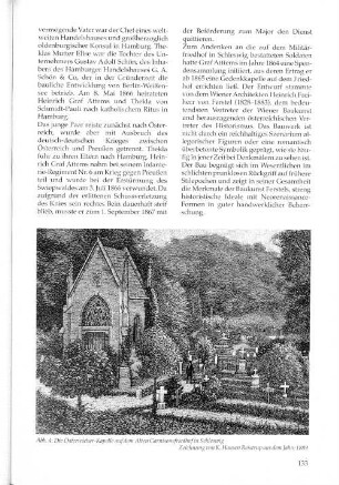Abb. 4: DIe Österreicher-Kapelle auf dem Alten Garnisonsfriedhof in Schleswig Zeichnung von K. Hansen Reistrup aus dem Jahre 1889