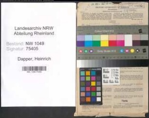 Entnazifizierung Heinrich Dapper , geb. 10.04.1897 (Kaufmann)