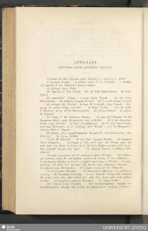 Appendix : coniecturas minus probabiles continens