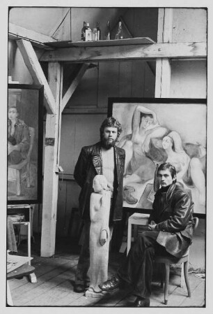 Der Bildhauer Lutz Leibner und der Maler Gerd Sonntag im Atelier