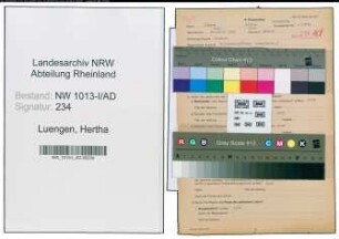 Entnazifizierung Hertha Luengen , geb. 29.04.1893 (Kontoristin)