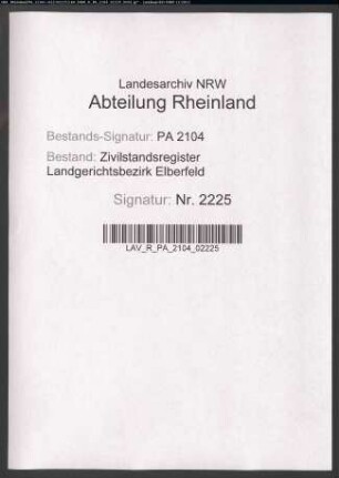 Heiratsregister Heiligenhaus