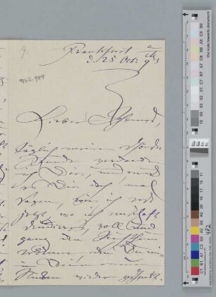 Brief an Johannes Brahms