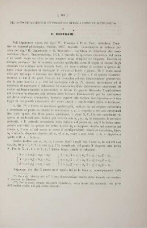 Del moto geometrico di un solido, che ruzzola sopra un altro solido.