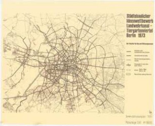 Städtebaulicher Ideenwettbewerb Landwehrkanal - Tiergartenviertel, Berlin: Generalstraßenplan, Plananlage C1.41, 1:50 000