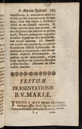 163-175, Festum Praesentationis B. V. Mariae; Festum S. Catharinae Virg. & Mart.
