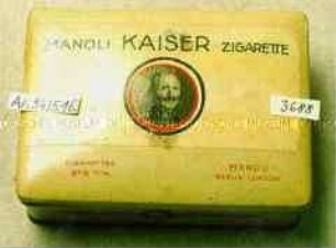 Blechdose für 100 Stück "MANOLI KAISER ZIGARETTE MANOLI BERLIN - LONDON."