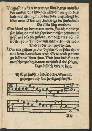 Eyn hubsch lied. Doctor. Sperati. getzogen auß der heyligen schrifft.