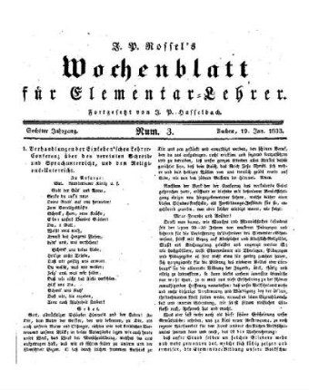 Verhandlungen der Einleben'schen Lehrer-Conferenz über den vereinten Schreib- und Sprachunterricht, und den Religions-Unterricht