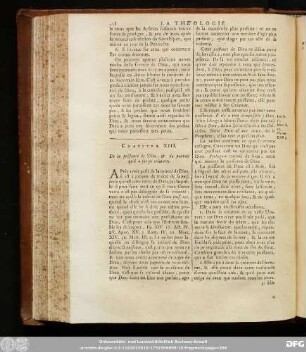 Chapitre XIII. De la puissance de Dieu, & du pouvoir qu'il a sur ses créatures.