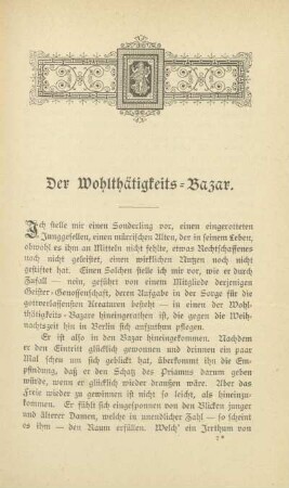 Der Wohlthätigkeits-Bazar