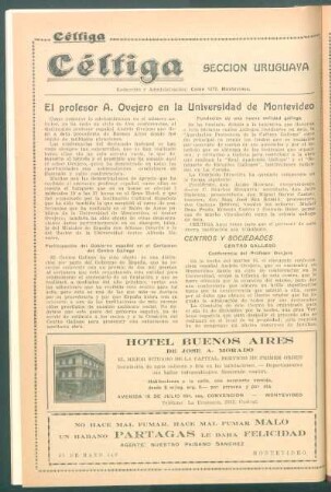 El profesor A. Ovejero en la Universidad de Montevideo
