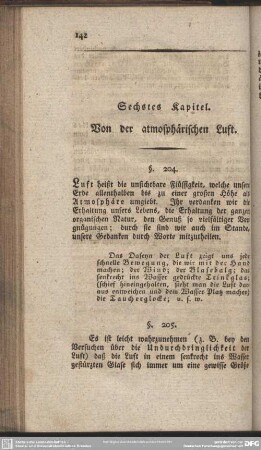 Sechstes Kapitel. Von der atmosphärischen Luft