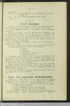 XXXV. Die evangelischen Kirchengemeinden