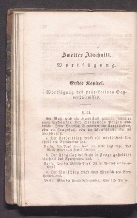 Zweiter Abschnitt. Wortfügung.